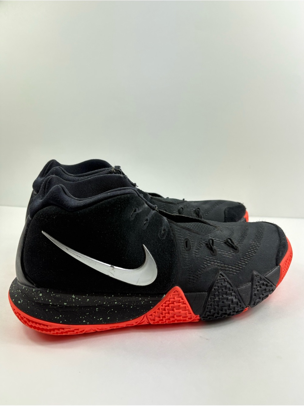 Nike Black Shoes with Red Outsole and White Swoosh